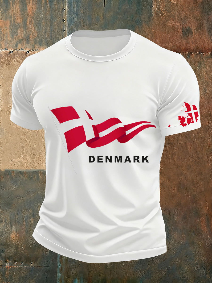 Men's Danish Print Casual T-Shirt