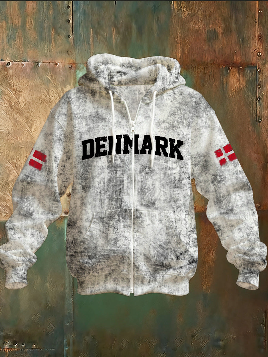 Mænds dansk Print Casual Hoodies
