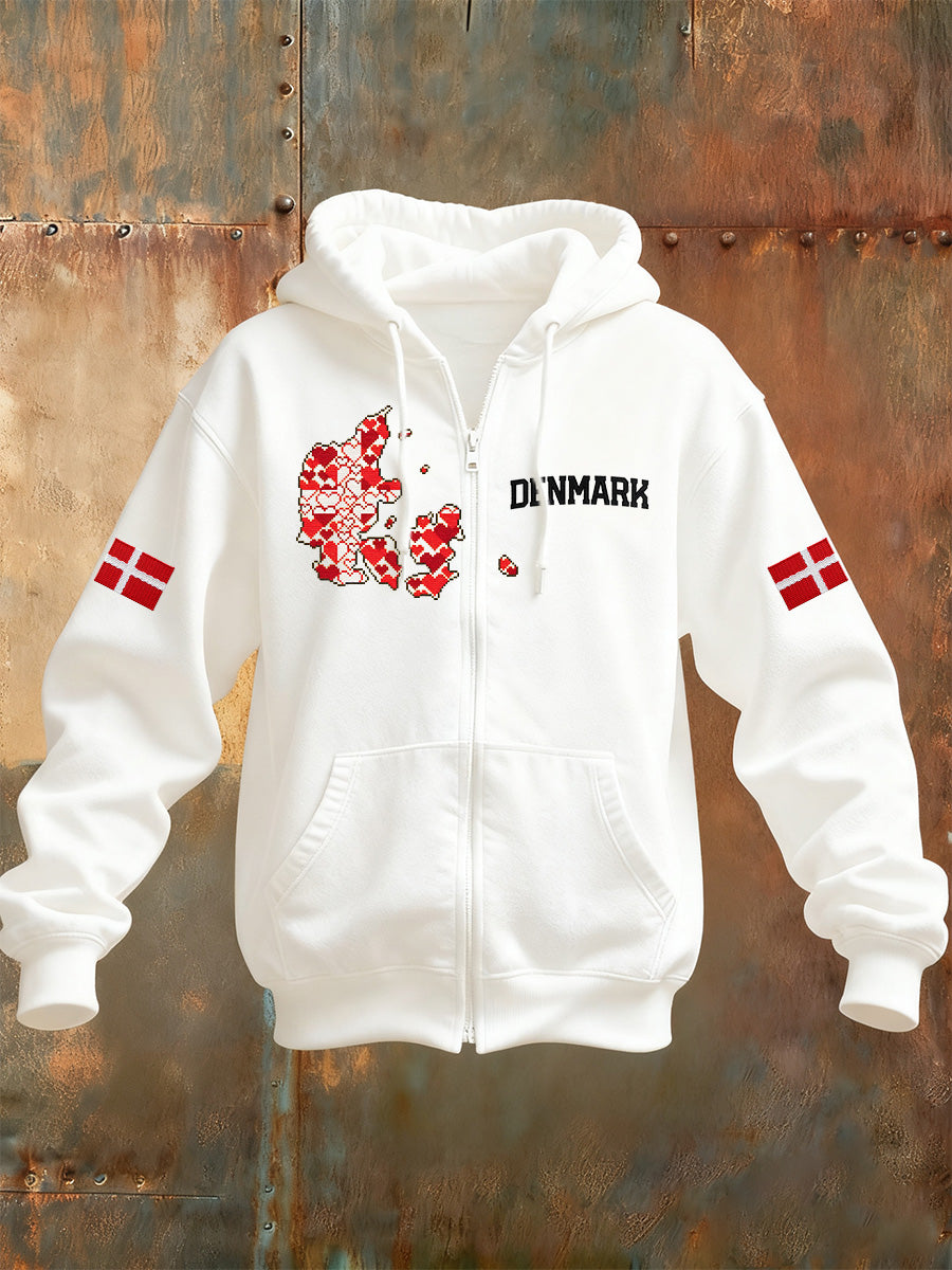 Mænds dansk Tryk Hoodies