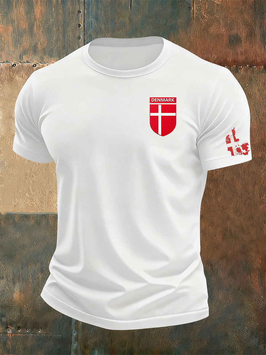 Men's Danish Print Casual T-Shirt