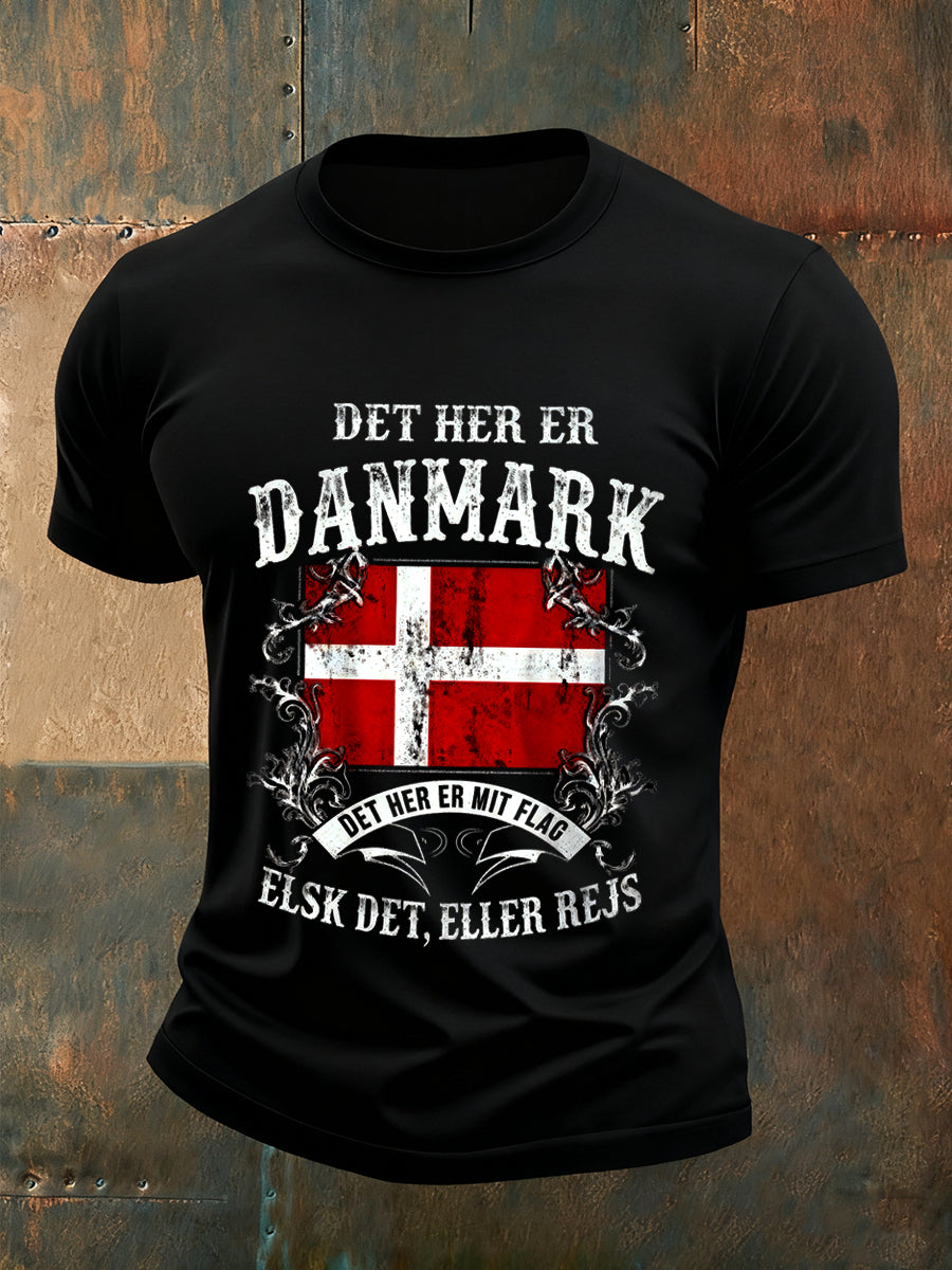 Mænds Casual Loose-Fit besætning hals korte ærme T-shirt