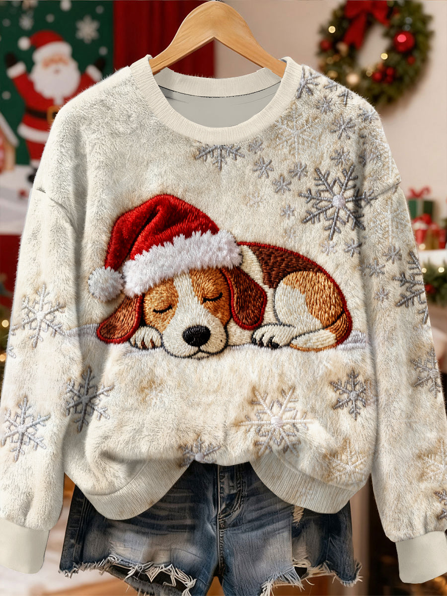 Kvinders jul kunst Print Casual Sweatshirt