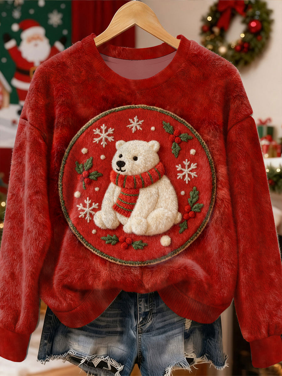 Kvinders jul kunst Print Casual Sweatshirt