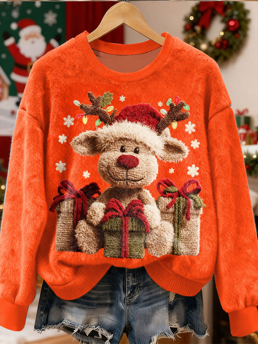 Kvinders jul kunst Print Casual Sweatshirt