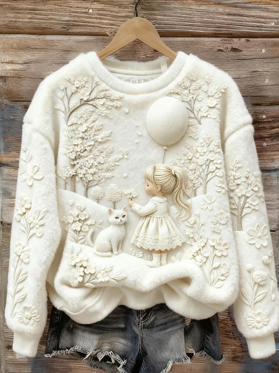 Kvinders Retro Animal Art Print Casual Flannel øverst