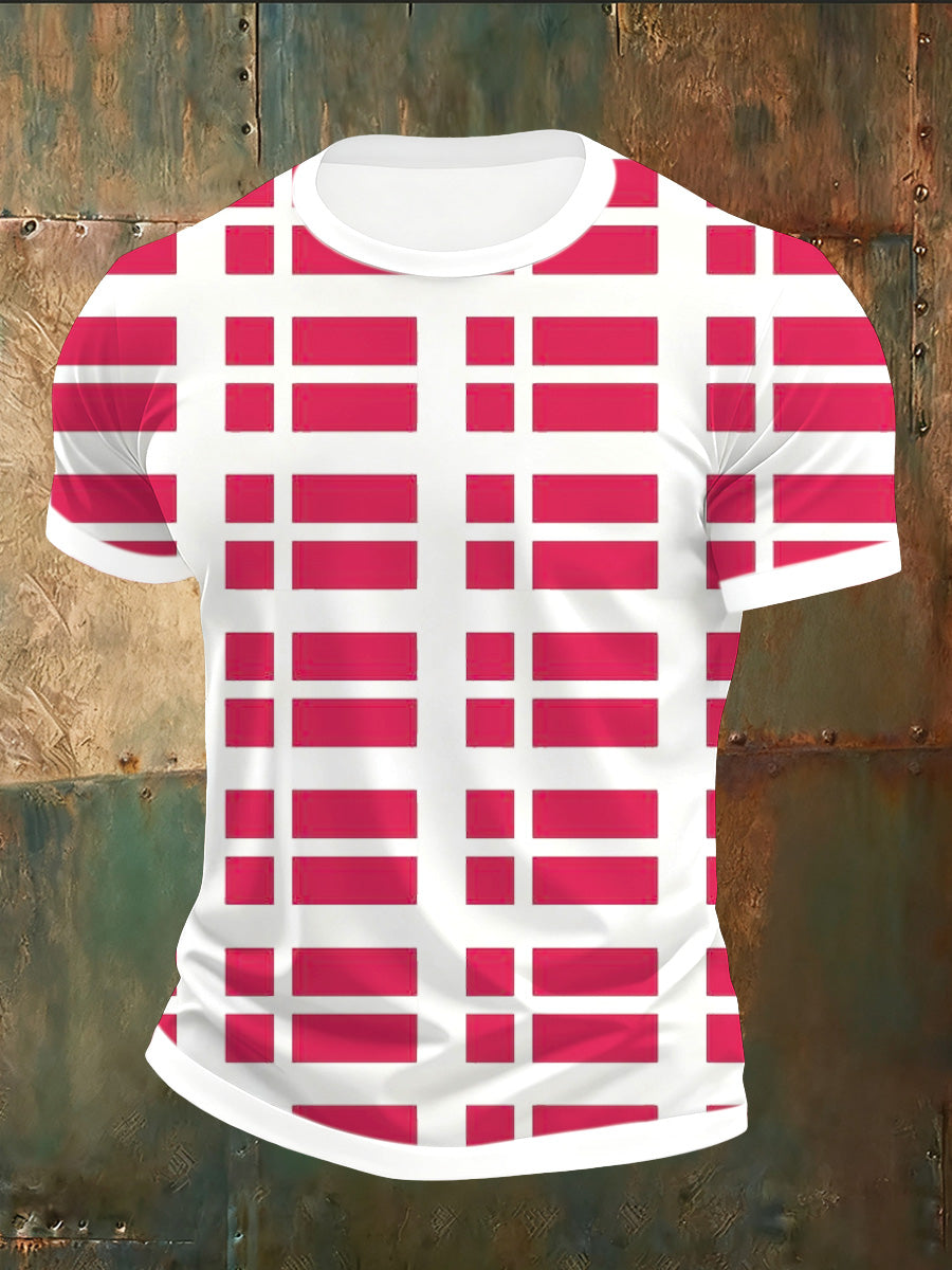 Mænds casual T-shirt med dansk print