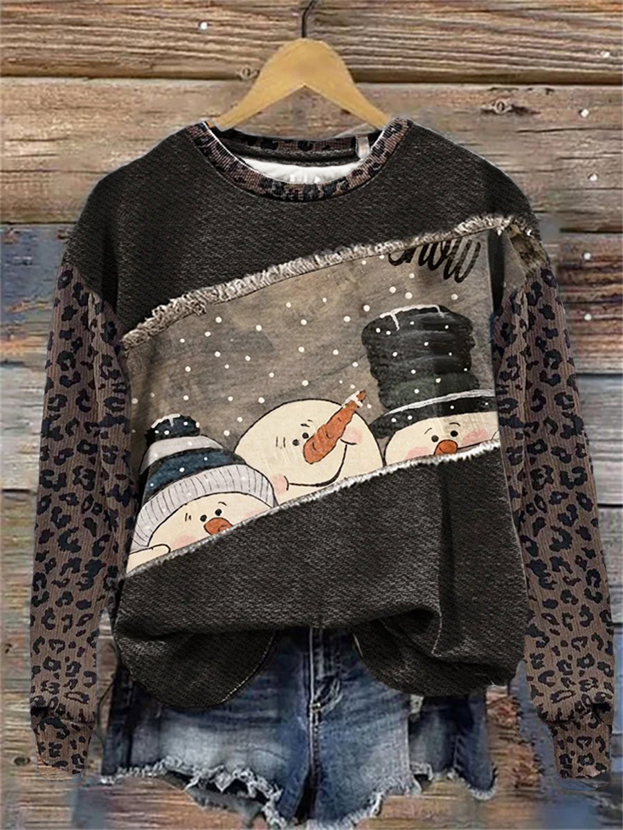 Kvinders jul kunst sweatshirt