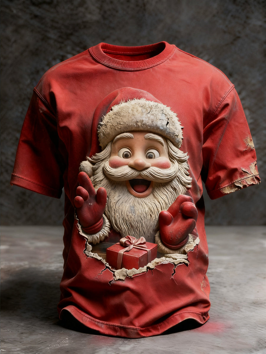 Sjov jul Santa Gave Levering Casual T-shirt