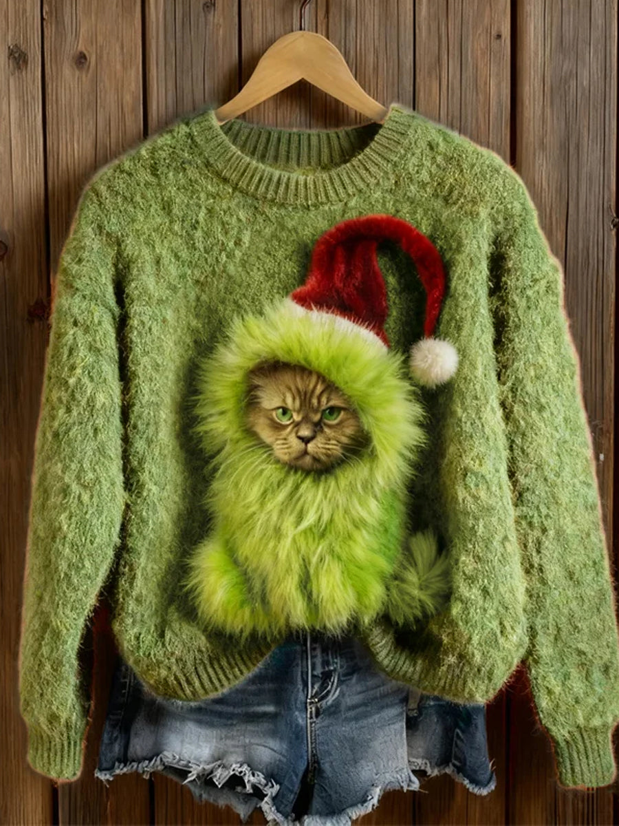 Kvinders Retro Animal Art Print Komfortabel Flannel Sweatshirt