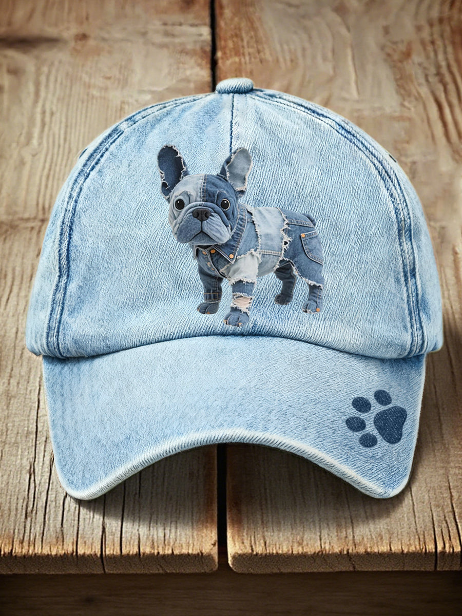 Dejlige franske Bulldog Patchwork Art Hat