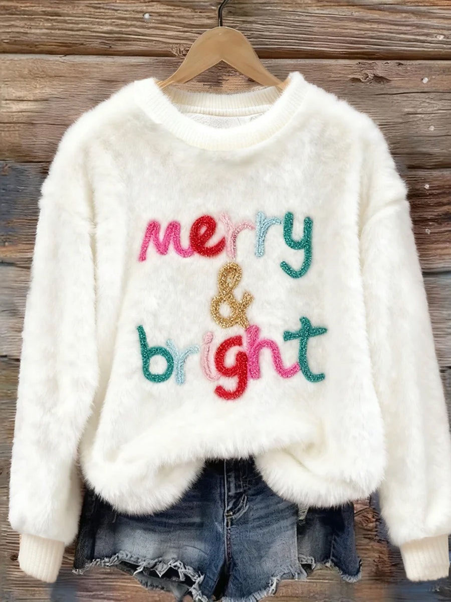 Kvinders Retro Animal Christmas Art Print Casual Flannel Toppe