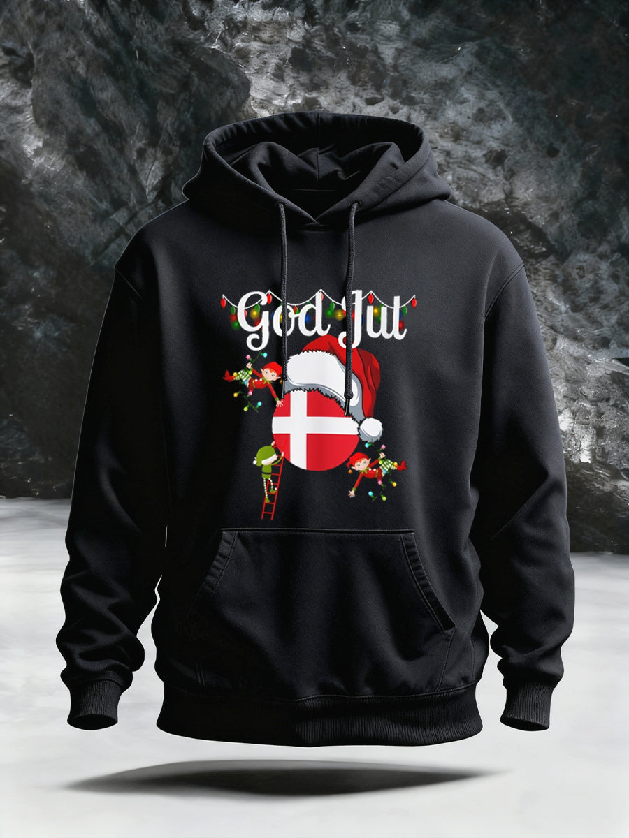 Mænds jul Vintage Casual Hoodie.