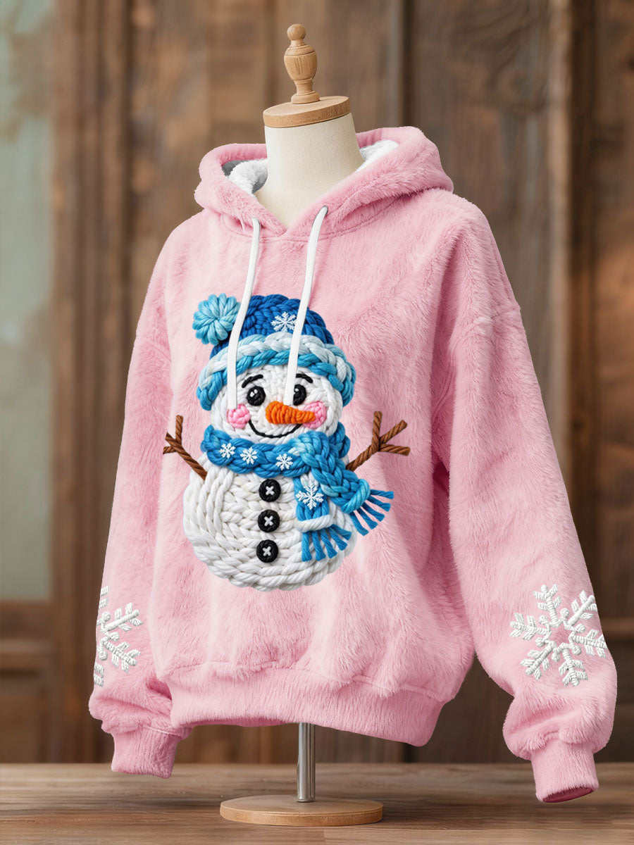 Kvinders snemand Flannel Hoodies