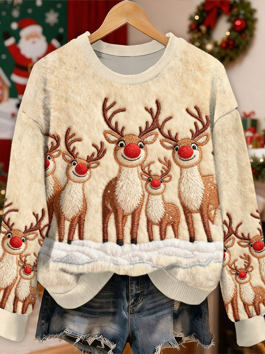 Fantastisk jul rensdyr Print Casual Lange Sweatshirt