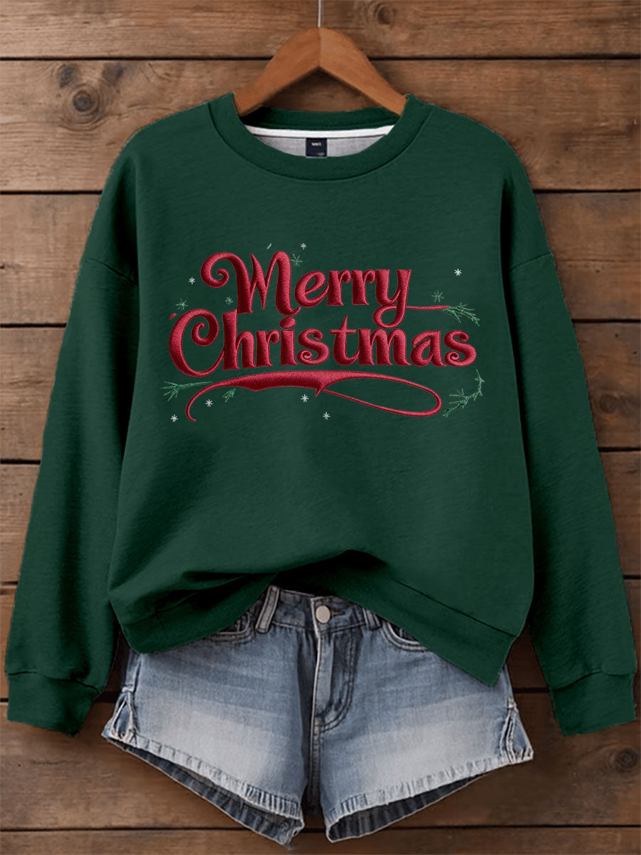 Kvinders jul Print Casual Sweatshirt