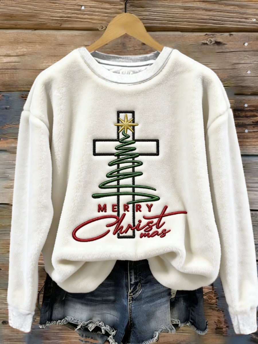 Kvindernes jul Jesus Flannel Hoodie.