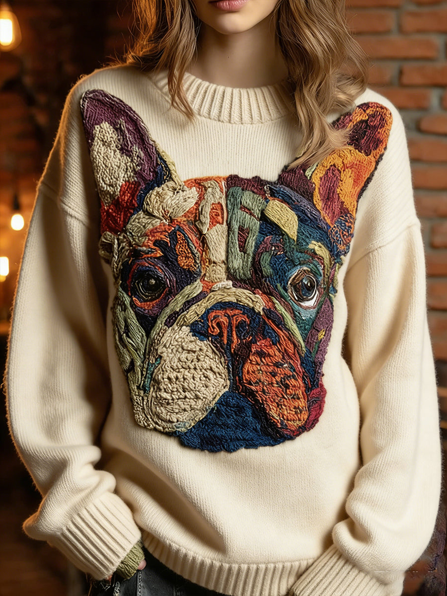 Kvinders Vintage Animal Print Comfort Casual SweaterComment