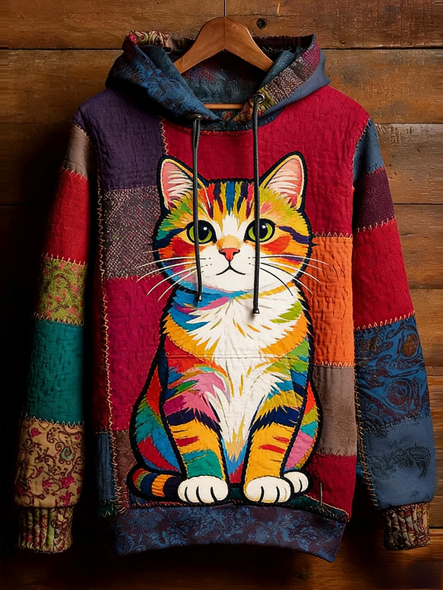 Unisex Retro Animal Art Print Komfortabel Casual Sweatshirt