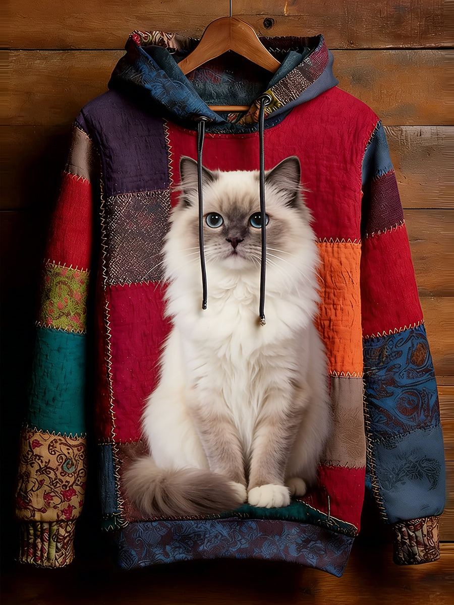 Unisex Retro Animal Art Print Komfortabel Casual Sweatshirt