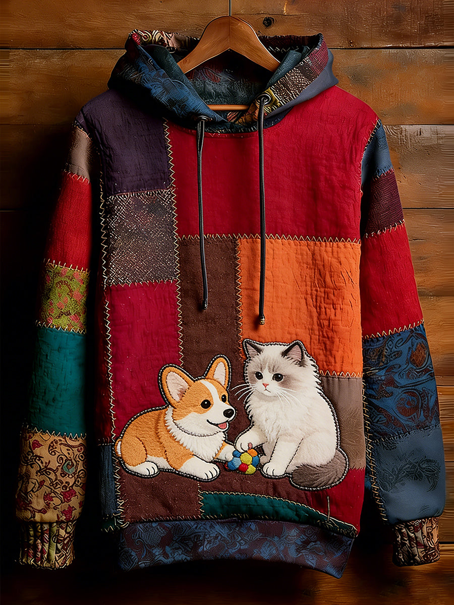 Unisex Retro Animal Art Print Komfortabel Casual Sweatshirt