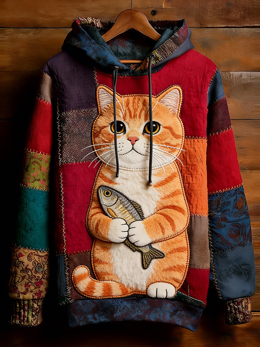 Unisex Retro Animal Art Print Komfortabel Casual Sweatshirt