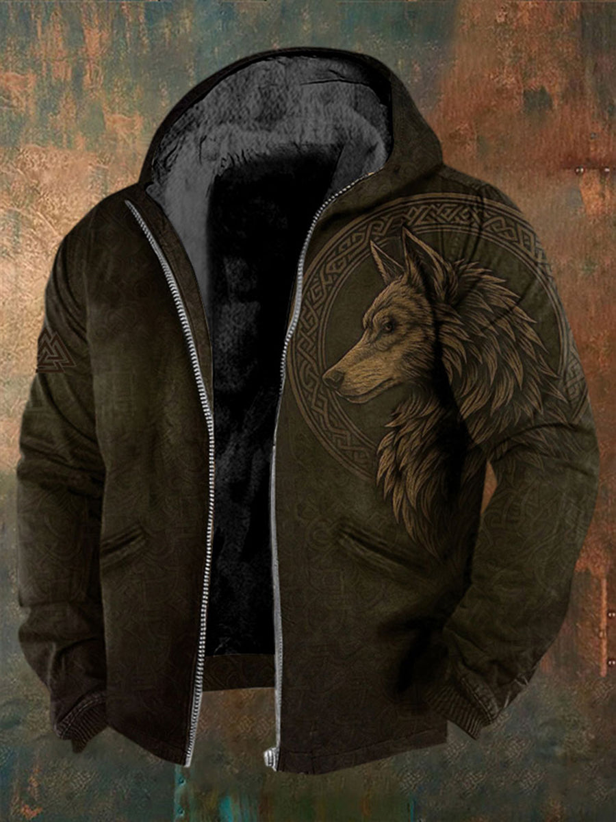 Mænds Viking fleece foret jakke