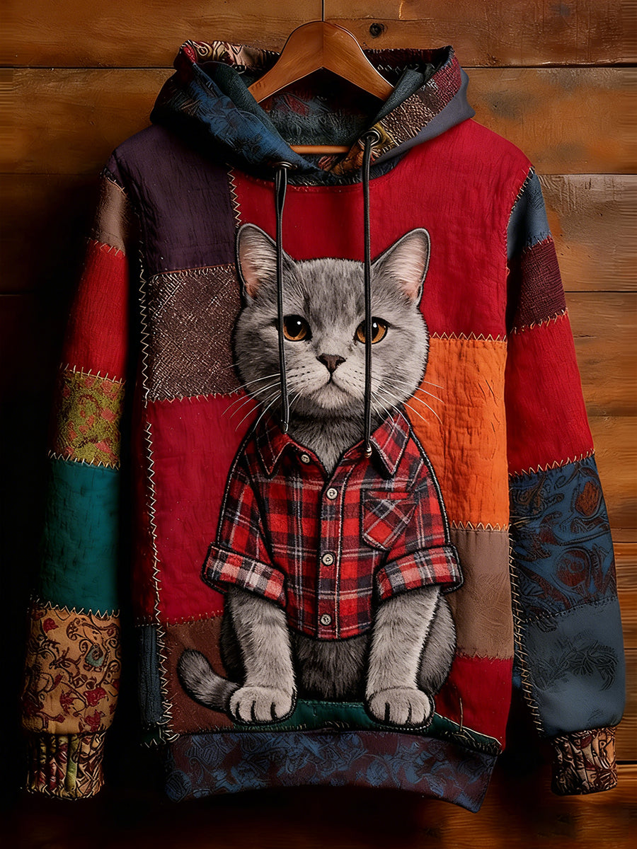 Unisex Retro Animal Art Print Komfortabel Casual Sweatshirt