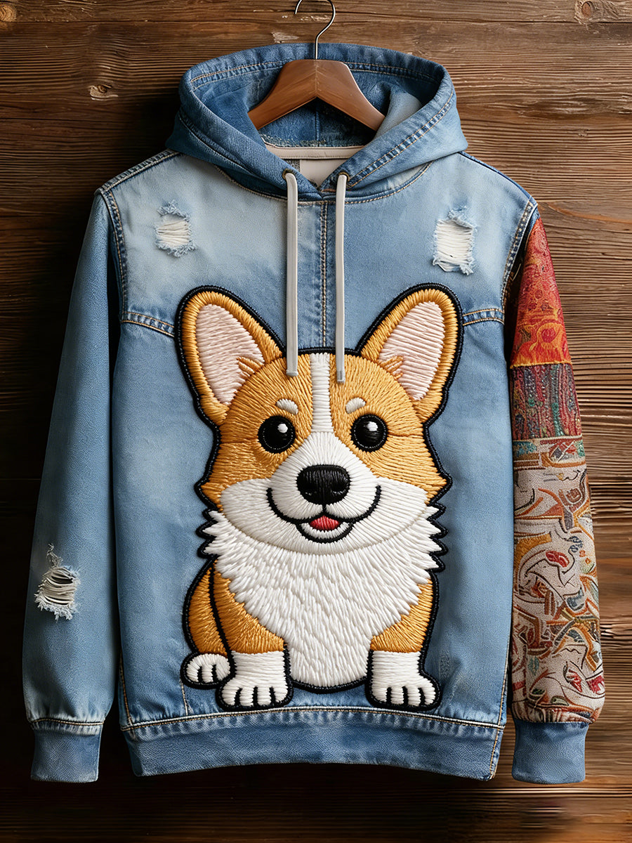 Unisex Retro Animal Art Print Komfortabel Casual Sweatshirt