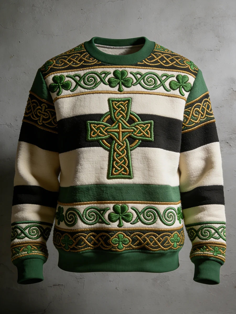 Mænds St. Patrick's Day Art Print Casual Crew hals sweathirt