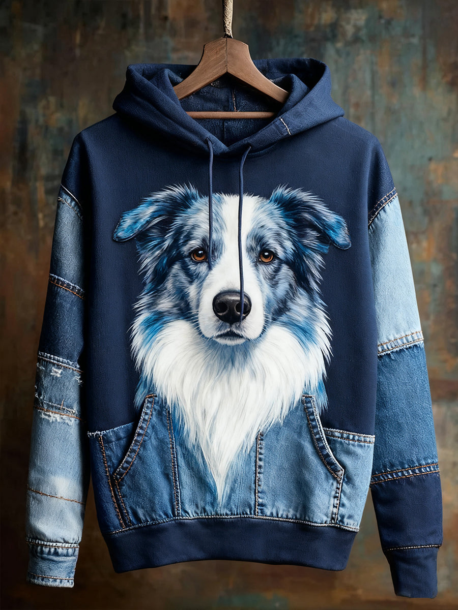 Unisex Animal Art Print Casual Vintage Hoodie Print