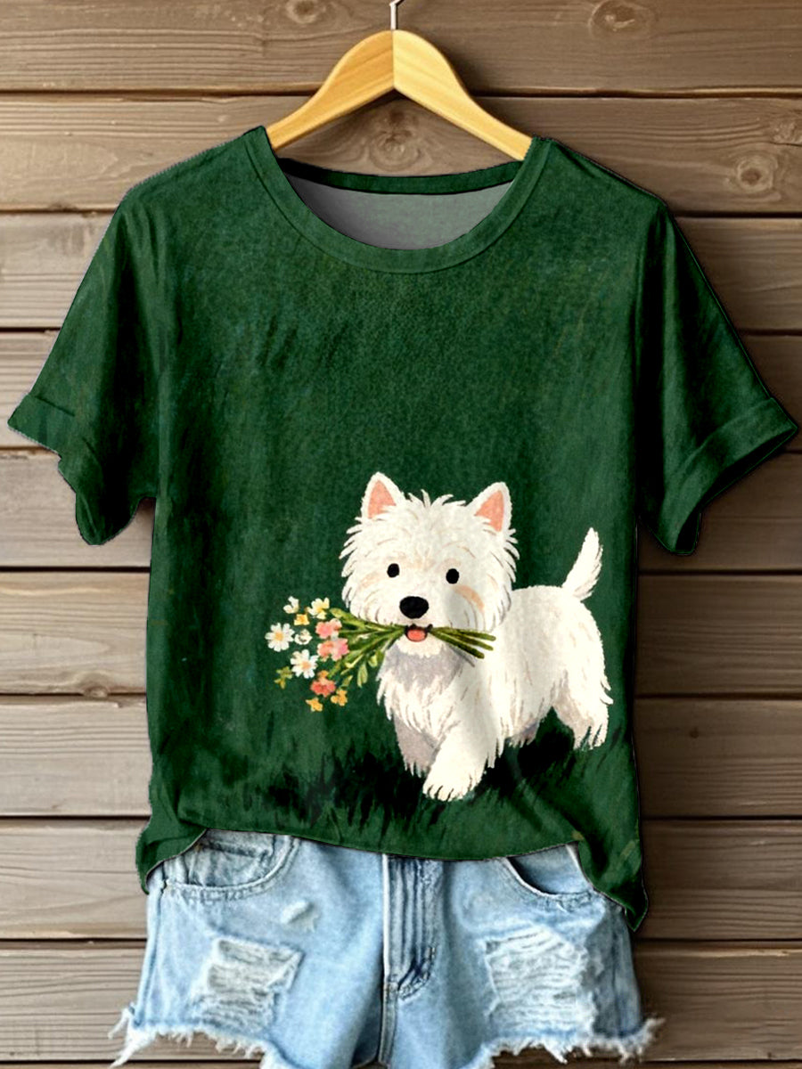 Kvinders dejlige West Highland White Terrier Art Print T-shirt
