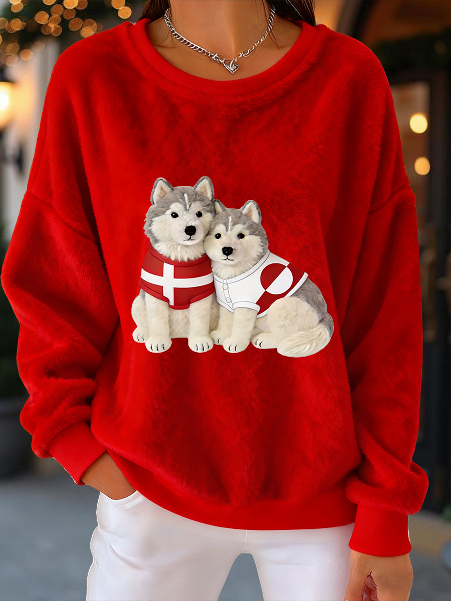 Grønlands hunde Flannel Sweatshirt