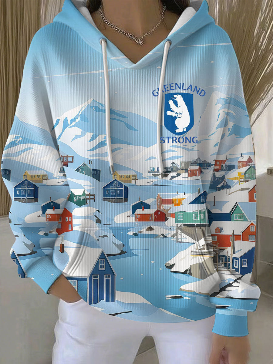 Kvinder Grønland Stærk trykt Casual Hoodies