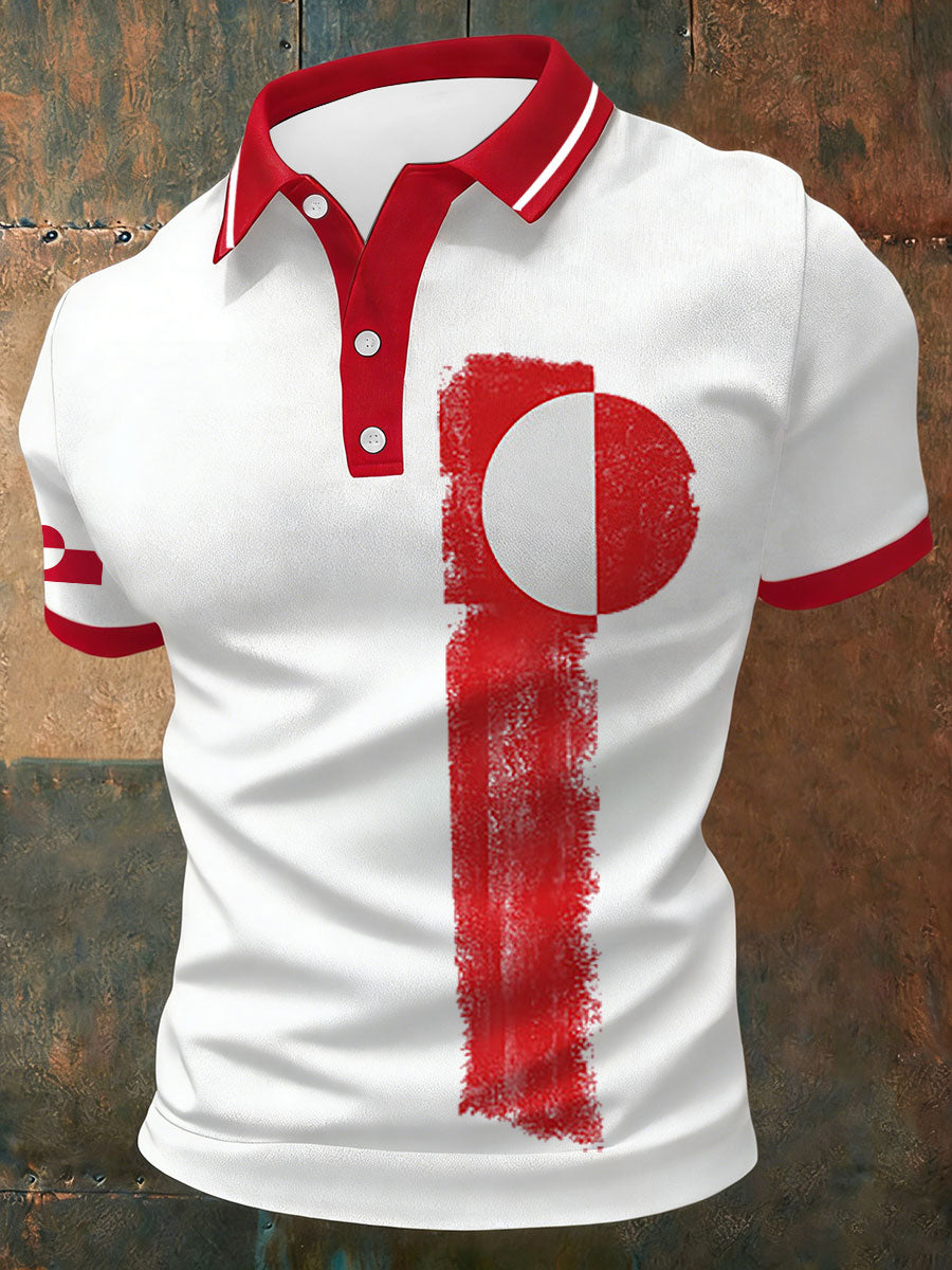 Mænds Grønland trykt Casual Topp