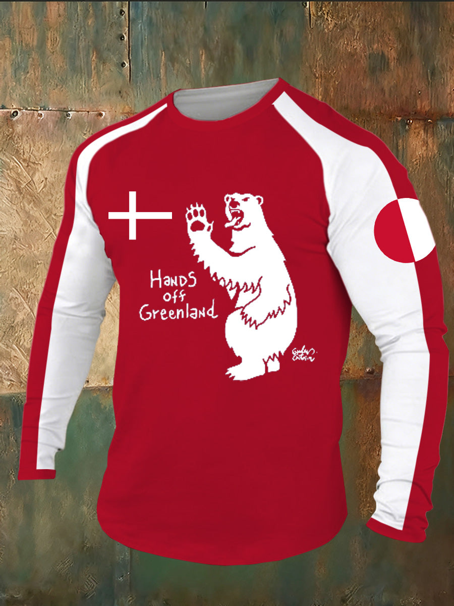 Mænds danske Grønland Trykt Casual T-shirt