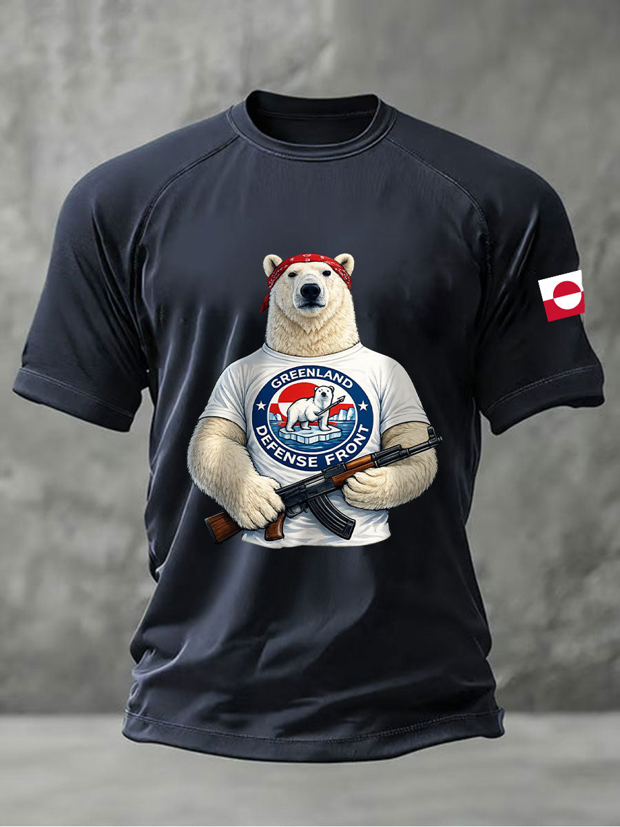 Mænds Grønland trykt Casual T-shirt