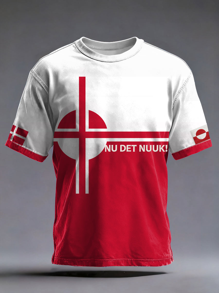 Mænds Danmark Grønland T-shirt