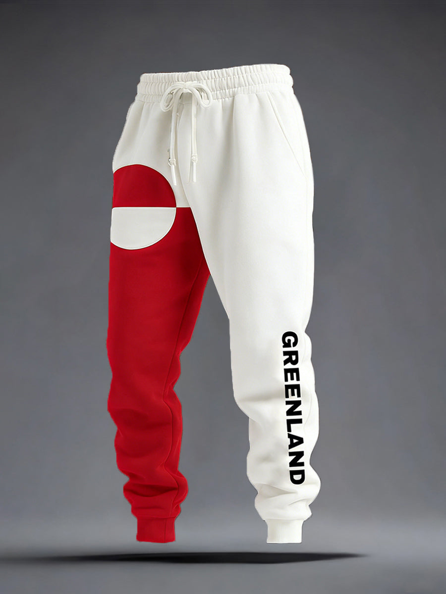 Mænds Grønland inspireret print bukser