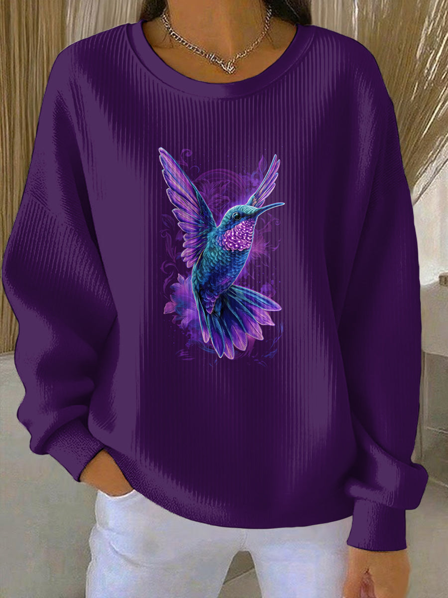 Kvinders lilla kunst Print Casual Sweatshirt