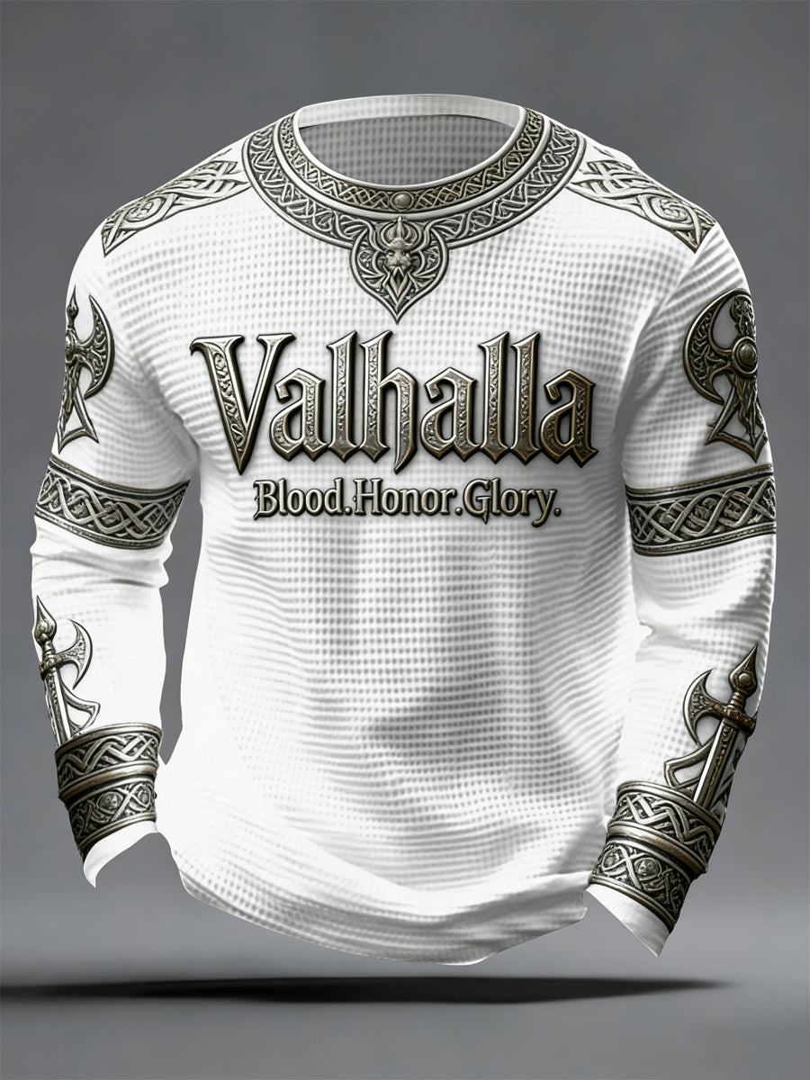Mænds vikinge-stil Valhalla Waffele Topp