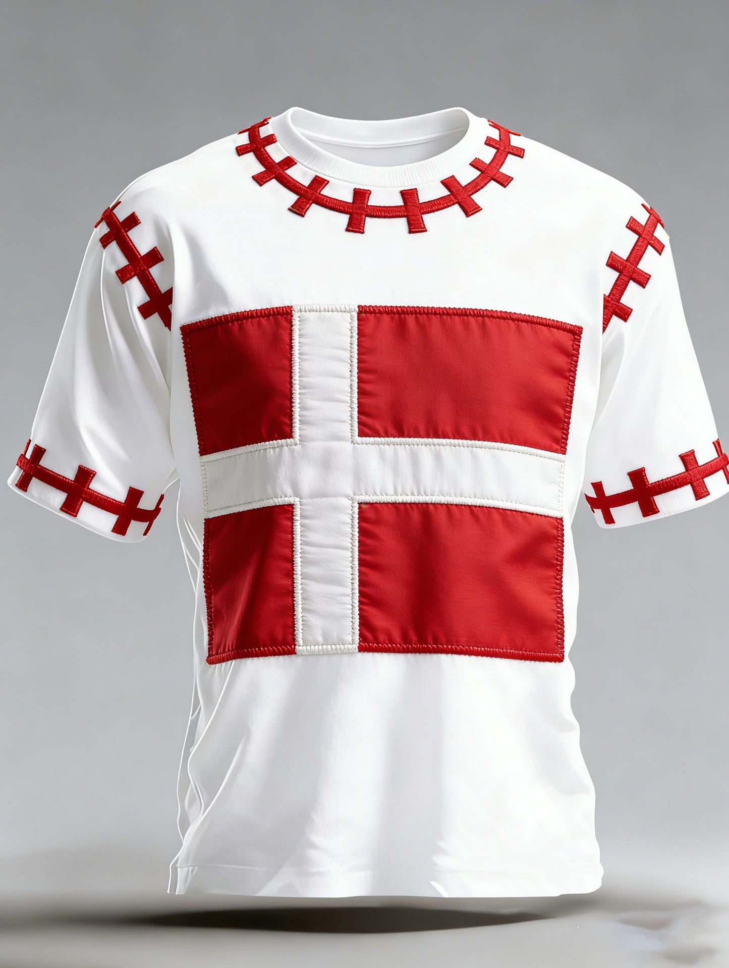 Mænds Dansk Flag Art Print minde T-shirt
