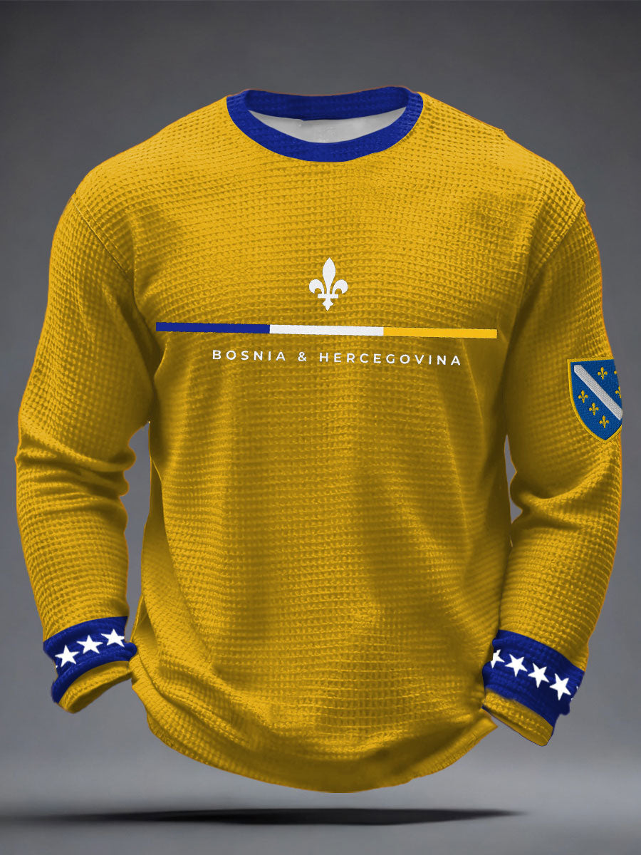Mænds Bosnien ZMAJEVI Fodbold Lover Printed Vaffel topper
