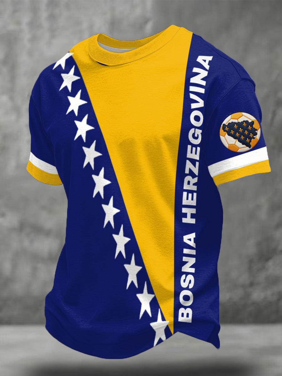 Mænds Bosno ZMAJEVI fodbold Lover Printed T-shirt