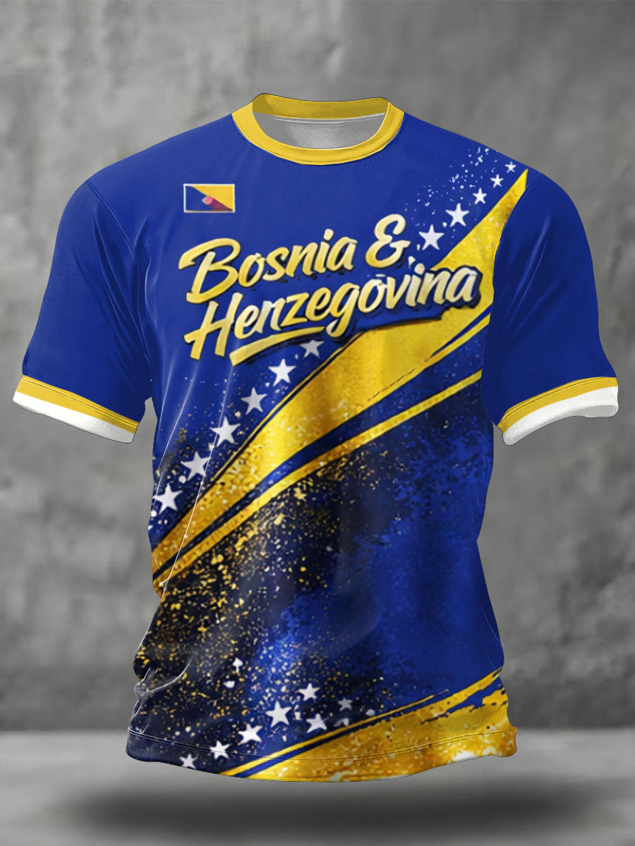 Herrer Bosno ZMAJEVI Fodboldfan Printet T-shirt