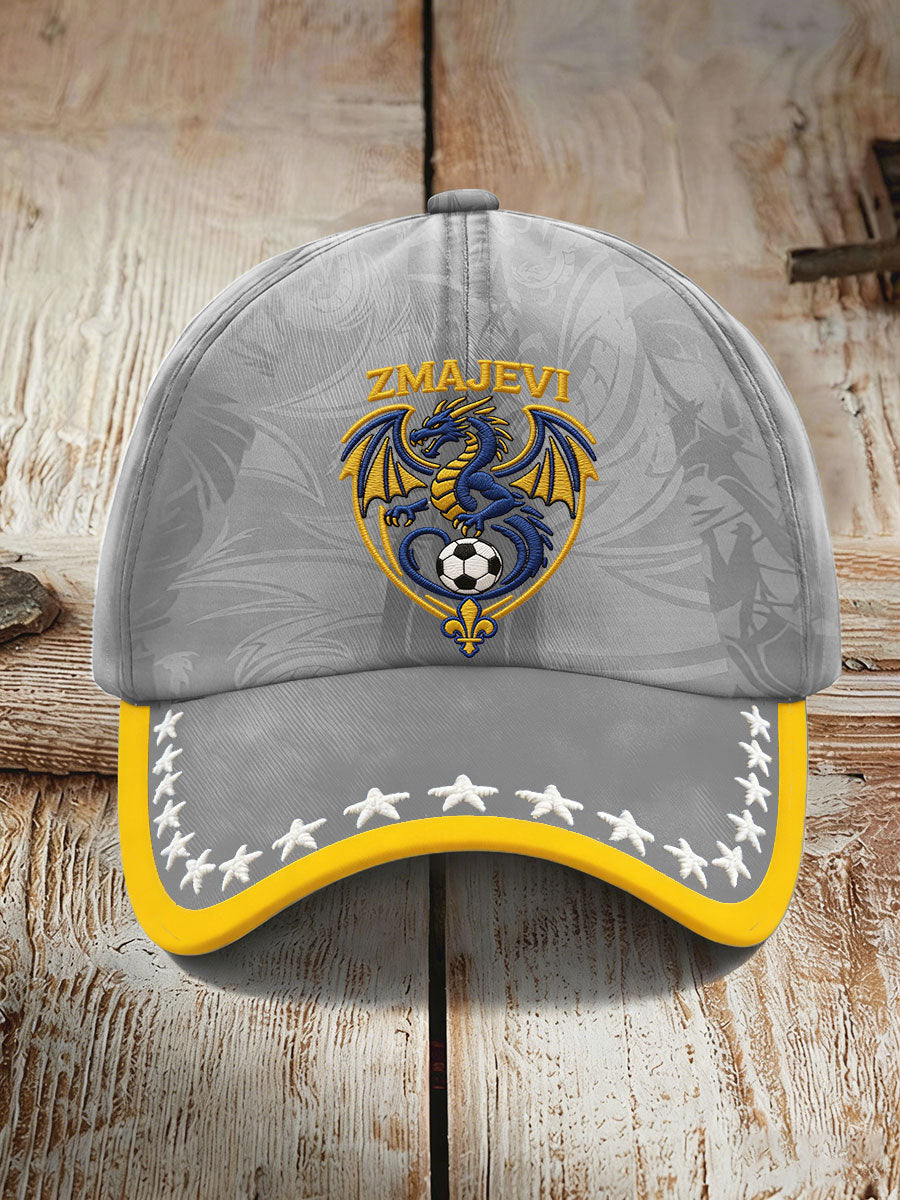 Unisex Bosnien ZMAJEVI Fodboldfan Print Hat