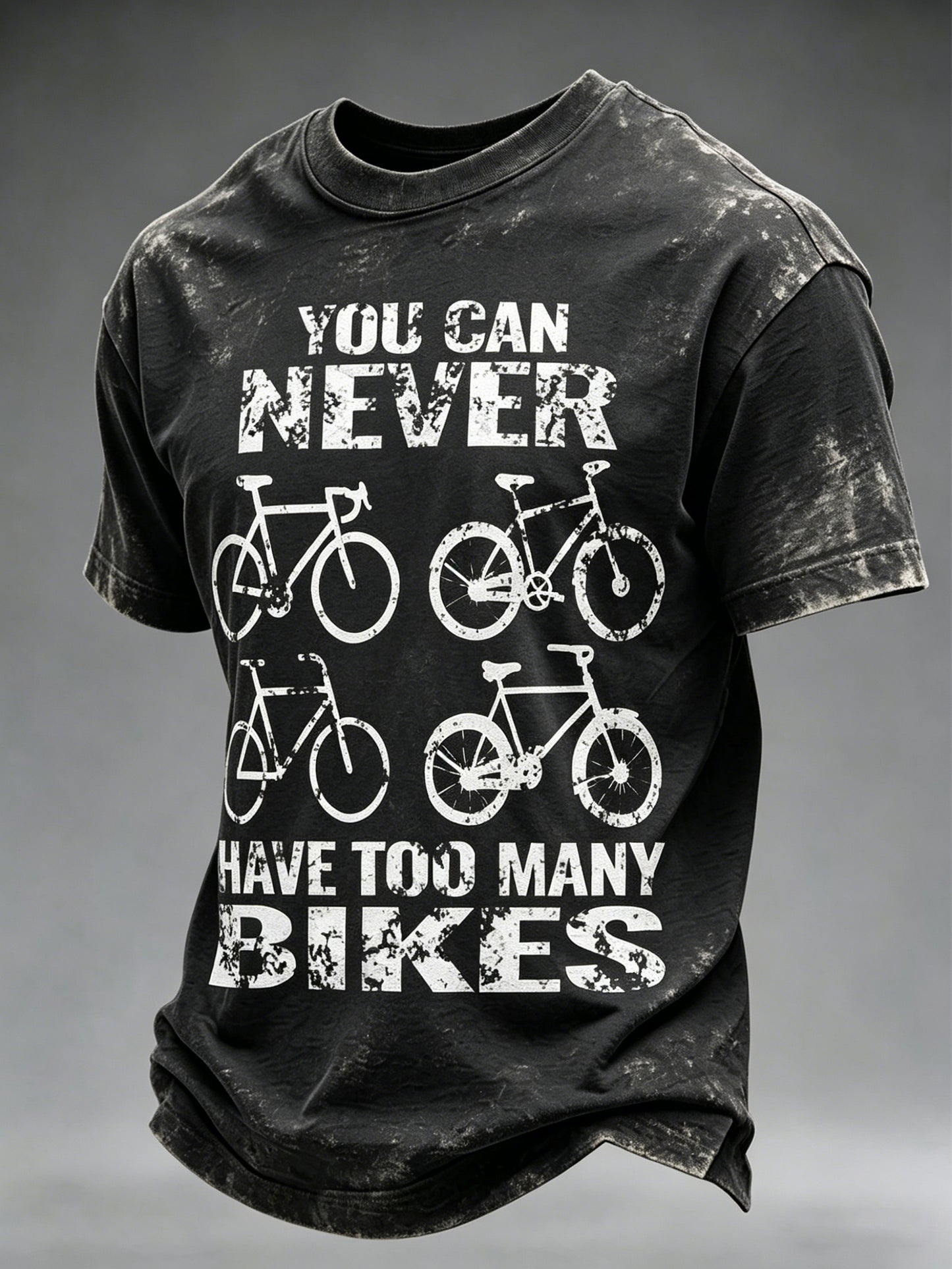 Mænds cykelentusiast kunst T-shirt