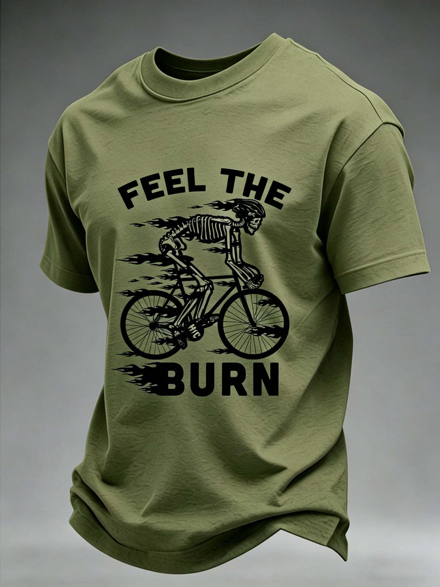 Mænds cykelentusiast kunst T-shirt