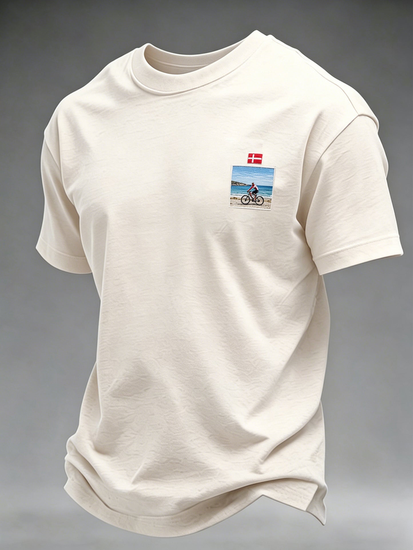 Mænds Casual T-shirt med landskab print