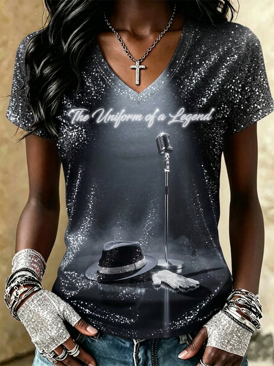 Kvindernes popmusik-inspirerede t-shirt
