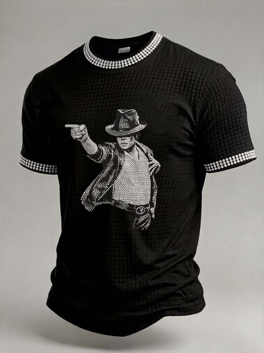Mænds popmusik figurprint t-shirt